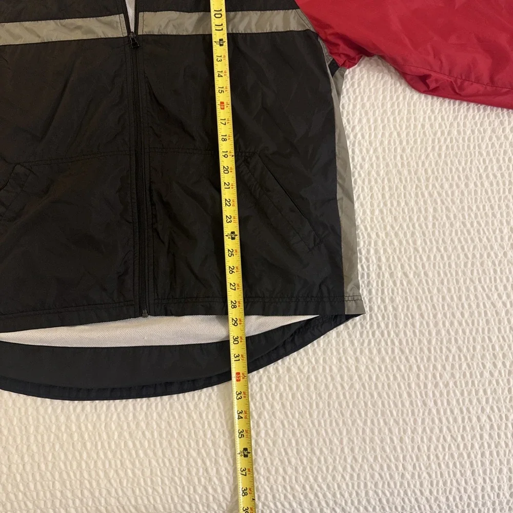 VTG Nike Nylon Windbreaker Jacket Men's XL Full Zip Red/Black/Gray - Picture 7 of 10